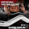 thumbnail image 4 of YES4ALL 480lbs EZ Curl Bar, 47 Inches Curling Barbell, 1 Inch Weight Lifting Bars for Bicep Tricep, 2 Star Collars, 4 of 5