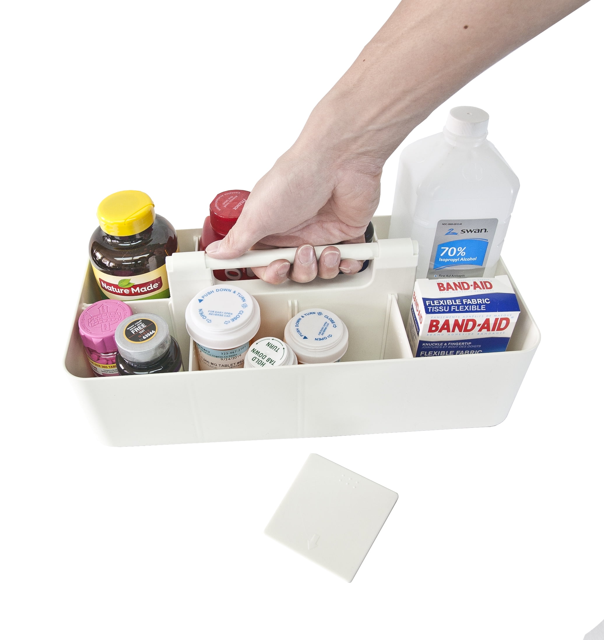 Enjoy Organizer - Portable Divided Storage Caddy -Made in USA (Ivory)