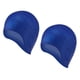 thumbnail image 1 of Gorro de natación unisex para cabello corto y largo, gorros de natación de silicona, cubre orejas, gorros de natación para mujeres, hombres, niños y adultos, azul, 1 of 5
