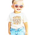 thumbnail image 2 of Kindergarten Cutie Shirt for Girls Boho Rainbow Floral First Day of School Graphic Tee for Kids Natural Shirt 3T, 2 of 8