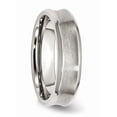 thumbnail image 4 of Primal Steel Stainless Steel Concave Beveled Edge 6mm Brushed/Polished Band, 4 of 9