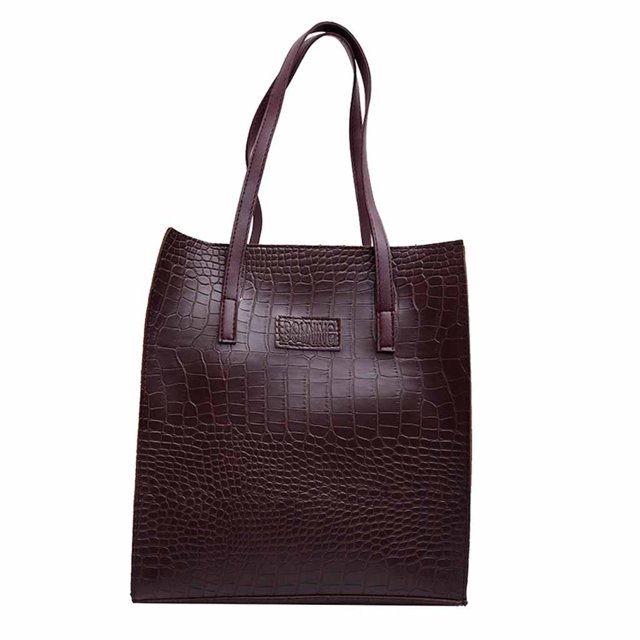 Bolso de mano con patrón de cocodrilo a la moda, bolsos de mano informales para mujer, bolso de compras de cuero de lujo, bolsos de compras de gran capacidad para mujer Xemadio 2031624-3
