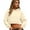 Beige, variant on Womens Cute Cropped Hoodies Long Sleeve Sweatshirts Fall Fashion Outfits Winter Pullover Clothes