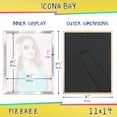 thumbnail image 2 of Icona Bay 11x14 Silver Solid Wood Picture Frame, Pizzazz Tabletop Frames, 2 of 6