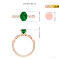 thumbnail image 5 of ANGARA Oval Lab Grown 1.1 Ct Emerald Engagement Ring with Marquise Motifs for Women in 14K Rose Gold (Size-8x6mm) | May Birthstone, Anniversary, Jewelry Gift for Women | Lab-Grown Emerald Ring, 5 of 8