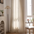 thumbnail image 2 of Buffalo Plaid Boho Tassel Curtain Panels 63 Inch,Taupe Linen Cotton Not-See-Through Sheer Drapes for Bedroom Living Room,Cottagec Farmhouse Window Treatment,Rod Pocket,52" Wx63" L(Pack of 1), 2 of 9
