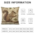 thumbnail image 5 of Leisuo Vintage Wildlife AnimalsThrow Pillow Covers Squirrel Bear Elk Rabbit with Green Plants Cushion Cover Home Decor Square White, 5 of 5