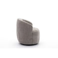 thumbnail image 3 of Gray Swivel Barrel Chair | For Bedroom and Living Room Use | Eucalyptus Frame and Metal Ring | Spot Wipe Clean, 3 of 6