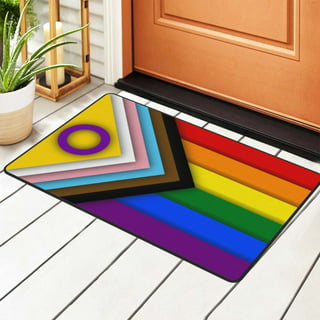Nicoman Rainbow Pride Doormat Dirt-Trapper Door mat Non-Slip