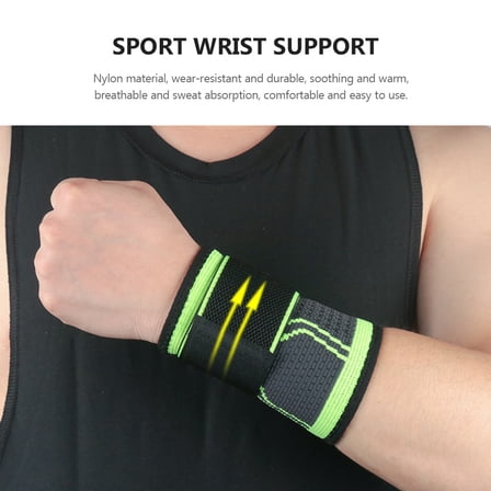 Raindrops 1 Pair Fitness Wrist Band for Weightlifting and Outdoor Sports in Black 5x3.5in