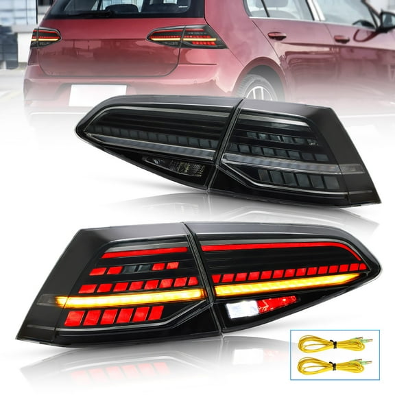 VLAND LED Taillights for Volkswagen Golf 7 MK7 MK7.5 2013-2019 (Not fit for Golf GTI 7.5|Golf R| Wagon|Halogen Models)