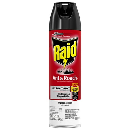 Raid Ant & Roach Killer, Fragrance Free, 17.5 OZ - Walmart.com Raid Ant & Roach Killer, Fragrance Free, 17.5 OZ - Walmart.com