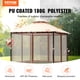 thumbnail image 2 of VEVOR Gazebo de patio para 6-8 personas, 10 x 10 pies, con mosquitero, estructura de metal y poliester recubierto de PU de 180 G, refugio para exteriores para patio, jardín, terraza, 2 of 9
