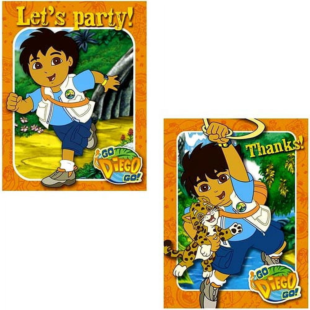 Dora the Explorer 'Star Catcher' Invitations and Thank You Notes w/  Envelopes (8ct ea.) - Walmart.com, image size:1000x1000