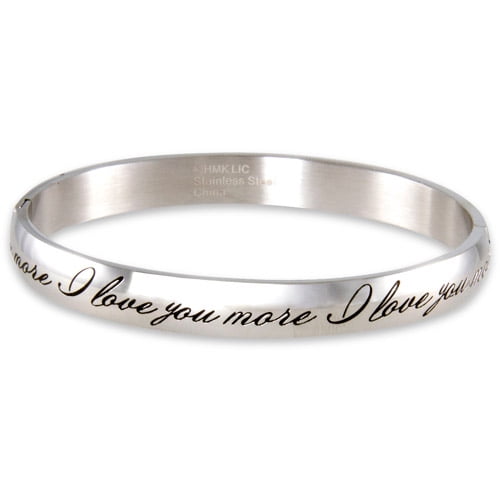 Hallmark Stainless Steel I Love U More Bangle