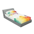 thumbnail image 2 of Ambesonne Saying Fitted Sheet & Pillow Sham Set, Spring Lettering, Twinxl, Multicolor, 2 of 2