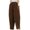 Coffee-01, variant on REALiKUN Womens Cargo Pants Classic High Elastic Waisted Wide Leg Slacks Fashion Soild Harem Pants Cotton Lounge Trousers