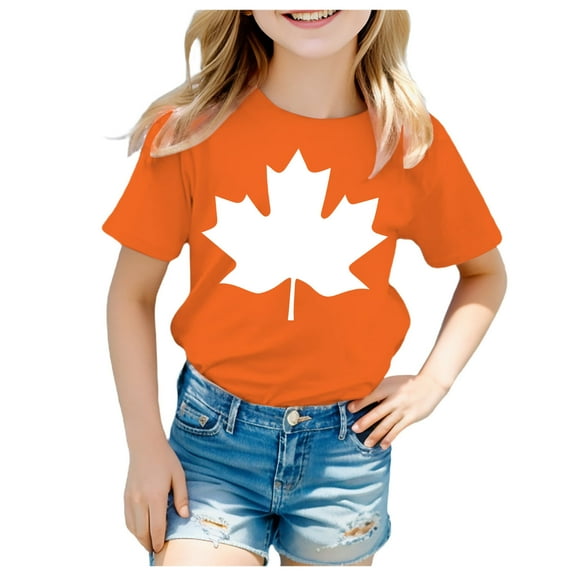 Godom Girls Shirts Short Sleeve Graphic Cotton Kids Tee Tops Girl Clothes