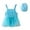 Blue, variant on Newborn One-Piece Swimsuit Bikini Set Swimwear Pink，0-6M One-Piece Swimsuits