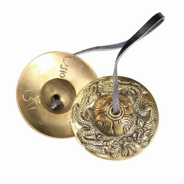 Platillos tibetanos Tingsha: campanas para meditación, yoga y atención plena que producen un sonido puro y melodioso para la curación y la decoración Feng Shui.