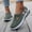 Green, variant on YOUYEDIAN Womens Orthopedic Shoes Arch Support Slip on Non Slip Nurse Shoes Breathable Knitted Mesh Stretch Hiking Shoes Soft 2026 New Foam Shoes (Gray)