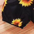thumbnail image 5 of GRNSHTS Infant Baby Girl Summer Clothes Short Sleeve Ruffled Romper+Sunflower Shorts+Headband Outfits Black 3-6 Months, 5 of 9