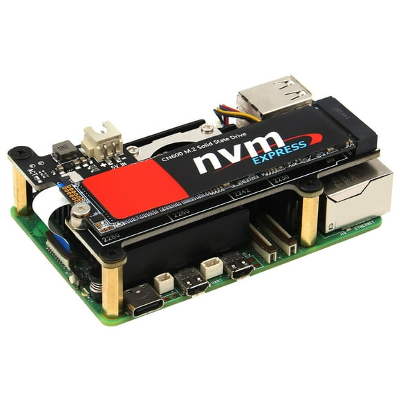 SSD PIP PCIe a M.2 HAT Key-M NVMe para Raspberry Pi 5