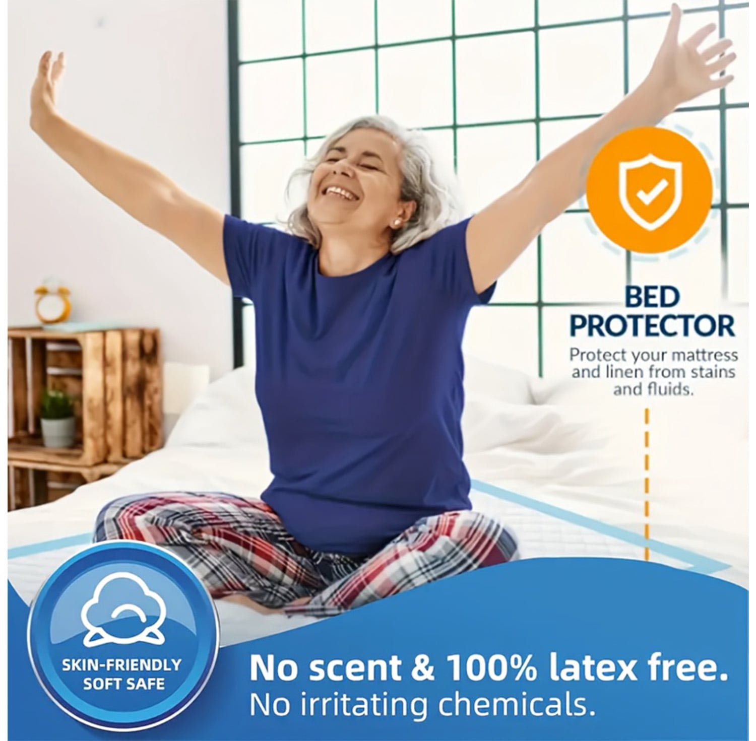 Tear-Resistant Disposable Bed Pads 31"x55" 40 Count Absorbent Underpads,Thicker Extra Large Incontinence Bed Pads, Pee Pads for Adults, Kids, Elderly, Pets