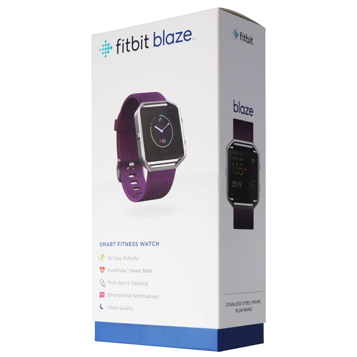 Fitbit Blaze Smart Fitness Watch Plum Purple Silver Large (US Edition)