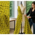thumbnail image 5 of Soimoi Yellow Cotton Poplin Fabric Shadow & Bat Animal Print Fabric by the Yard 56 Inch Wide, 5 of 7