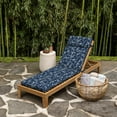 thumbnail image 2 of ARDEN earthFIBER Outdoor Chaise Cushion, 21 x 72, Water repellent, Fade Resistant, Cushion for Chaise Lounger 21 x 72, Navy Blue King Palm, 2 of 8