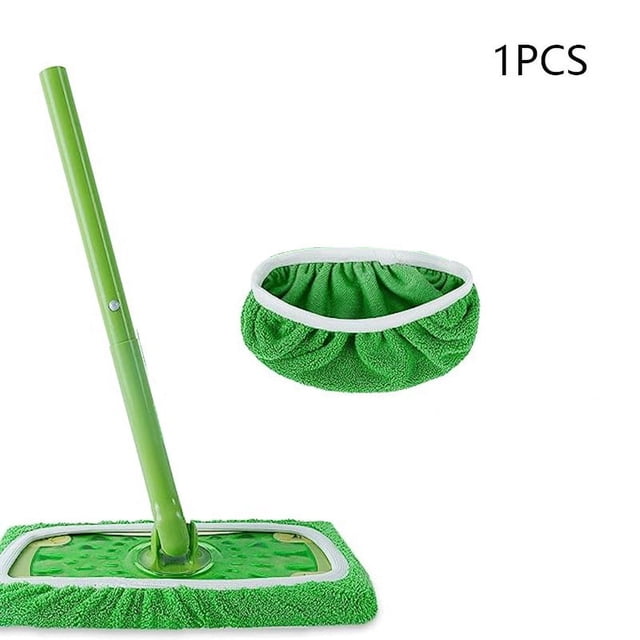 Adecuado para el lavado con mopa Swiffer, trapeador plano reutilizable, cubierta de tela de repuesto, trapeador con alta absorción de agua, diseño de doble uso