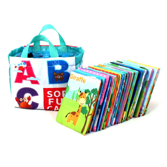 Abcs Learning Educational Toys 26Pcs Soft Alphabet Cards With Cloth Storage Bag ABCs Learning Educational Toys For Toddlers Kids