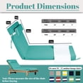 thumbnail image 5 of SDJPOI Outdoor Chaise Lounge Cushions, 72" x 21" x 3" Thick Patio Furniture Replacement Cushions, Waterproof Lounge Chair Cushion with Headrest & Ties for Pool Beach, 5 of 7