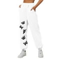 thumbnail image 1 of Pantalones cargo mujer Gibobby Pantalones de chándal con forro polar Blanco M, 1 of 3