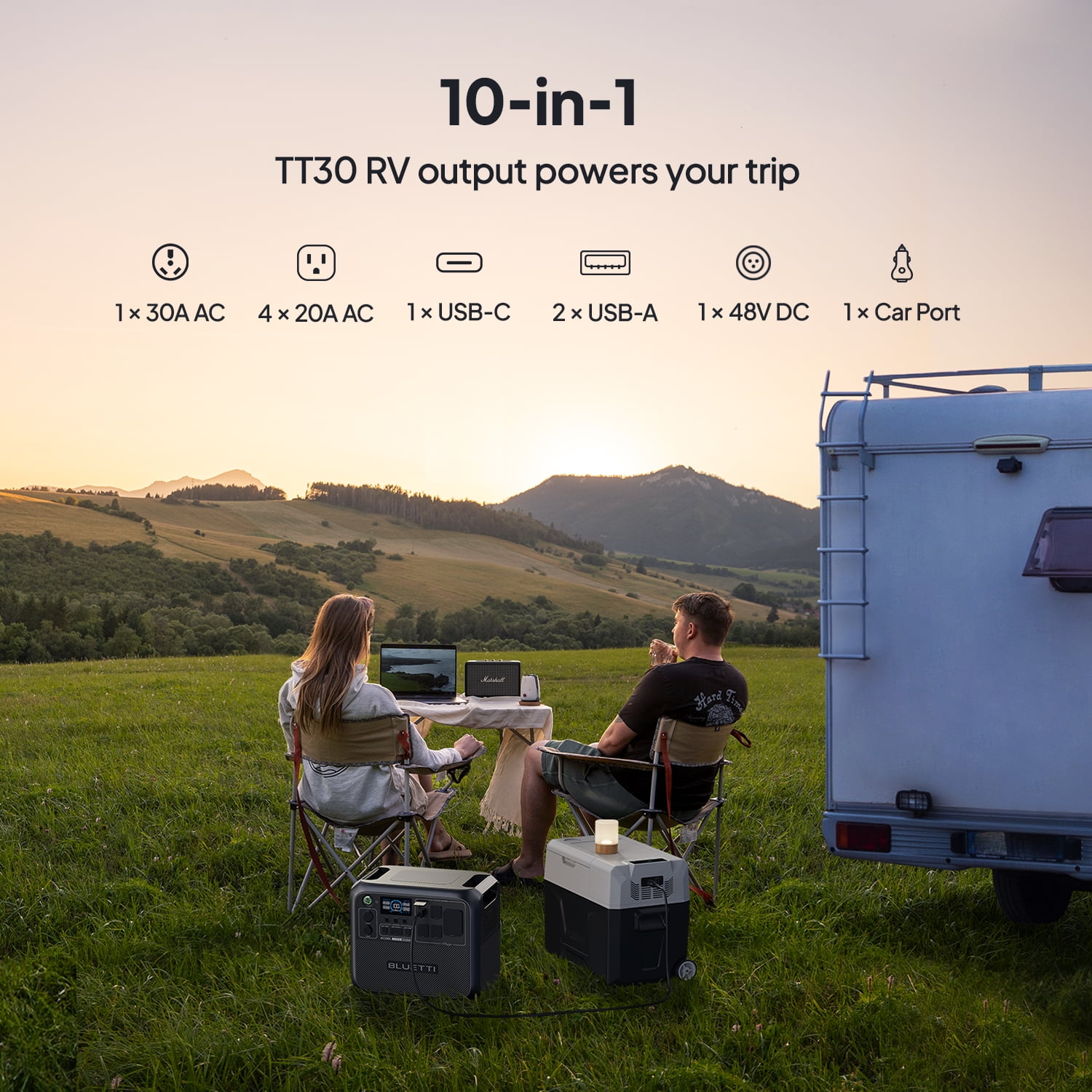 Restored BLUETTI Portable Power Station AC200L and B300 External Battery Modules, Expand to 5120Wh LiFePO4 Battery Backup w/ 4 2400W AC Outlets, Solar Generator for Home Backup, Blackout, RV Trip (Refurbished)