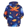 thumbnail image 3 of Vibrant Autumn Leaves Pattern Men's Women Vintage 3D Hooded Sweatshirt - All-Season Loose Fit Streetwear, 3 of 6