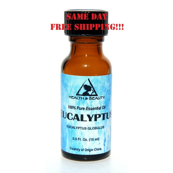 EUCALYPTUS ESSENTIAL OIL AROMATHERAPY 100% PURE NATURAL GLASS BOTT 0.5 OZ, 15 ML