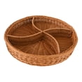 thumbnail image 3 of Cesta de pan de mimbre de imitación, cestas de pan tejidas de mimbre, bandeja para servir alimentos de mesa, cestas redondas de frutas para el hogar 4 rejillas, 3 of 8