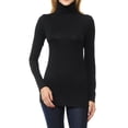 thumbnail image 5 of SSOULM Women's Slim Lightweight Long Sleeve Pullover Turtleneck Shirt Top With Plus Size, 5 of 5