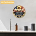thumbnail image 6 of 12 Inch Patriotic Wall Clock, USA 250th Anniversary Wooden Round Wall Clocks with Silent Non-Ticking Quartz Movement, Battery Operated, Art Decor Hanging Clock for Kitchen, Bedroom, Living Room, 6 of 9