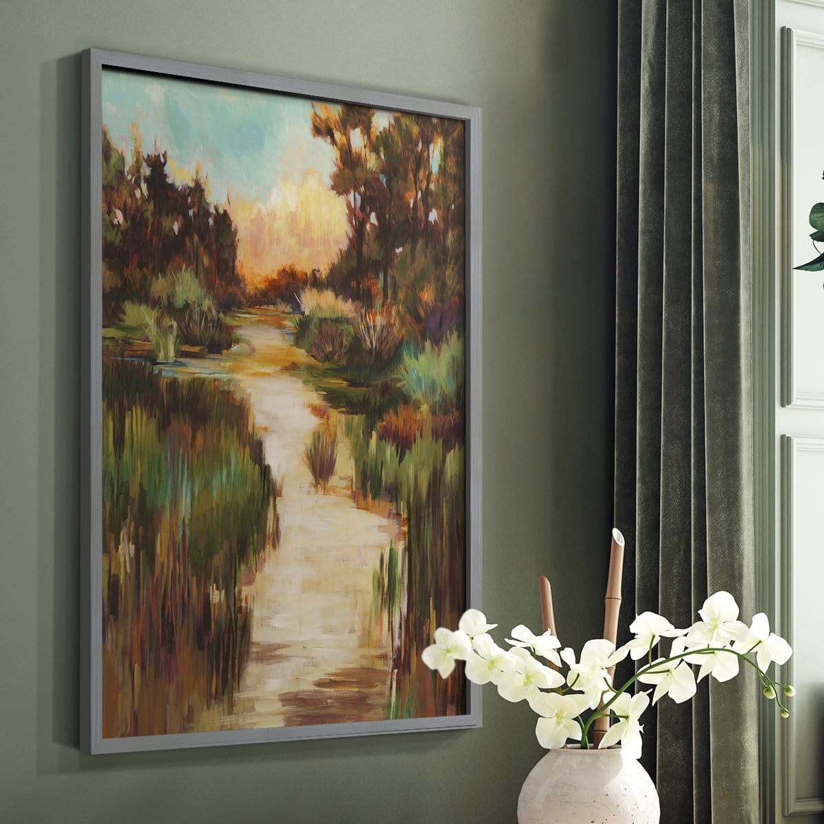 Well Worn Path Framed Print in Gray Solid Wood 11 x 14 Framed Print