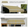 thumbnail image 3 of Barara King Patio Awning Sunshade Shelter,Patio Retractable Sun Shade,8' x 6.6' Patio Retractable Awning, Manual Exterior Sun Shade Deck Window Cover, Mixed Color, 3 of 14