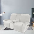 thumbnail image 6 of SHANNA 2-Seater Sofa Covers Stretch Recliner Couch Cover with Console Slipcover Protector, 6 of 10