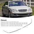 thumbnail image 3 of Front Bumper Trim Strip Set, Front Bumper Outer Molding Chrome Cover Wear Resistant Rugged Stylish  for S-Class W220 S55 AMG Base, 3 of 7