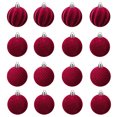 thumbnail image 2 of 16 Pcs Velvet Christmas Balls Flocked Christmas Tree Ball Ornaments Plastic Balls Xmas Decorative Hanging Ornaments Christmas Tree Decoration 2.4 Inch, 2 of 7