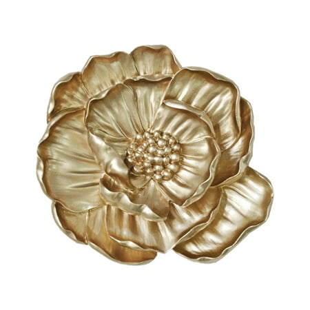 

1pc European Style Flower Wall Decor Background Adornment for Home (Golden)