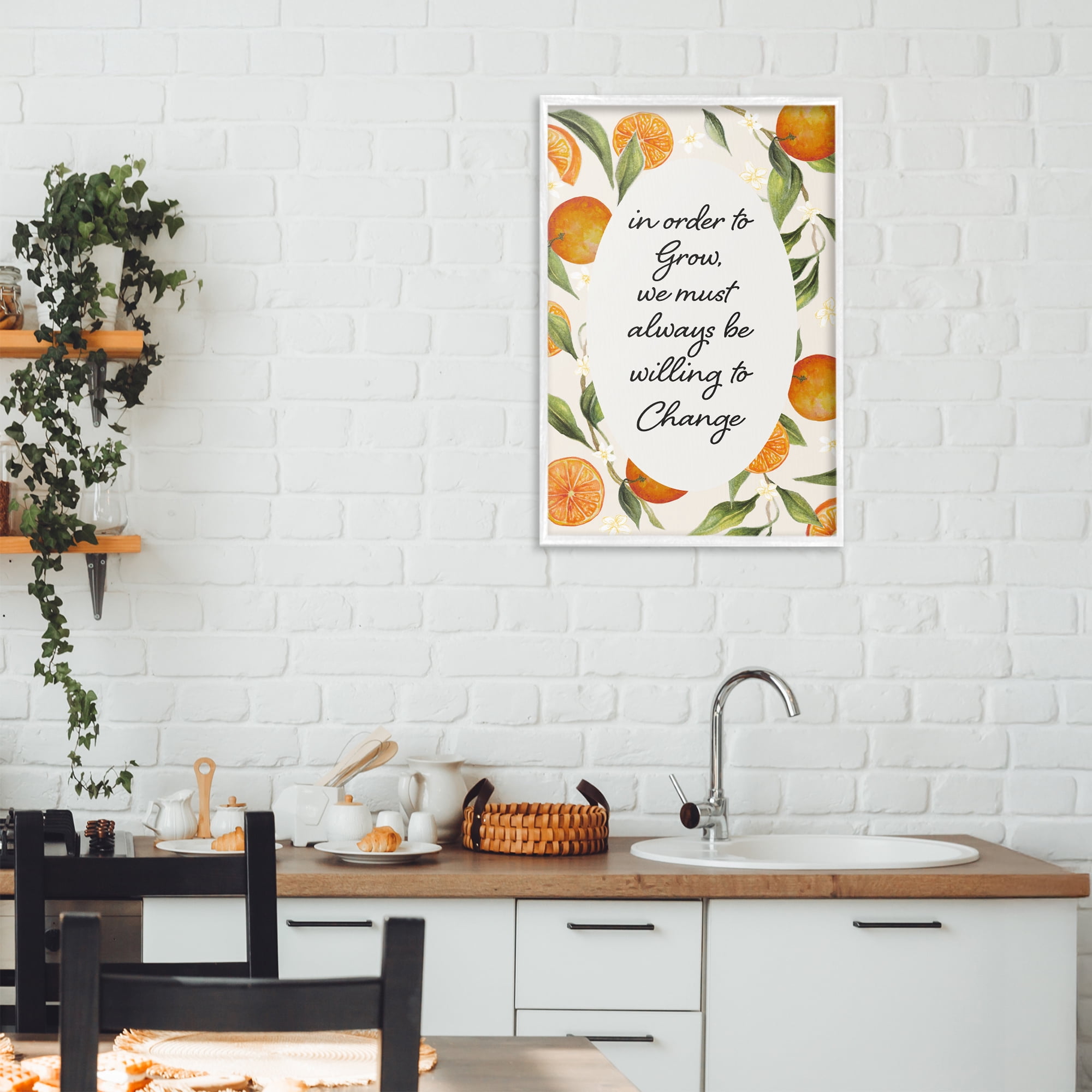 Stupell Industries Willing To Change Quote White Framed Giclee Art, design by Janice Gaynor