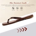 thumbnail image 4 of Womens Square Flip Flops, Patent Leather Flat Sandals with Memory Foam Insole, Non-Slip Lightweight Minimalist Open Toe Summer Vacation Dressy Beach Essentials Slippers, 4 of 7