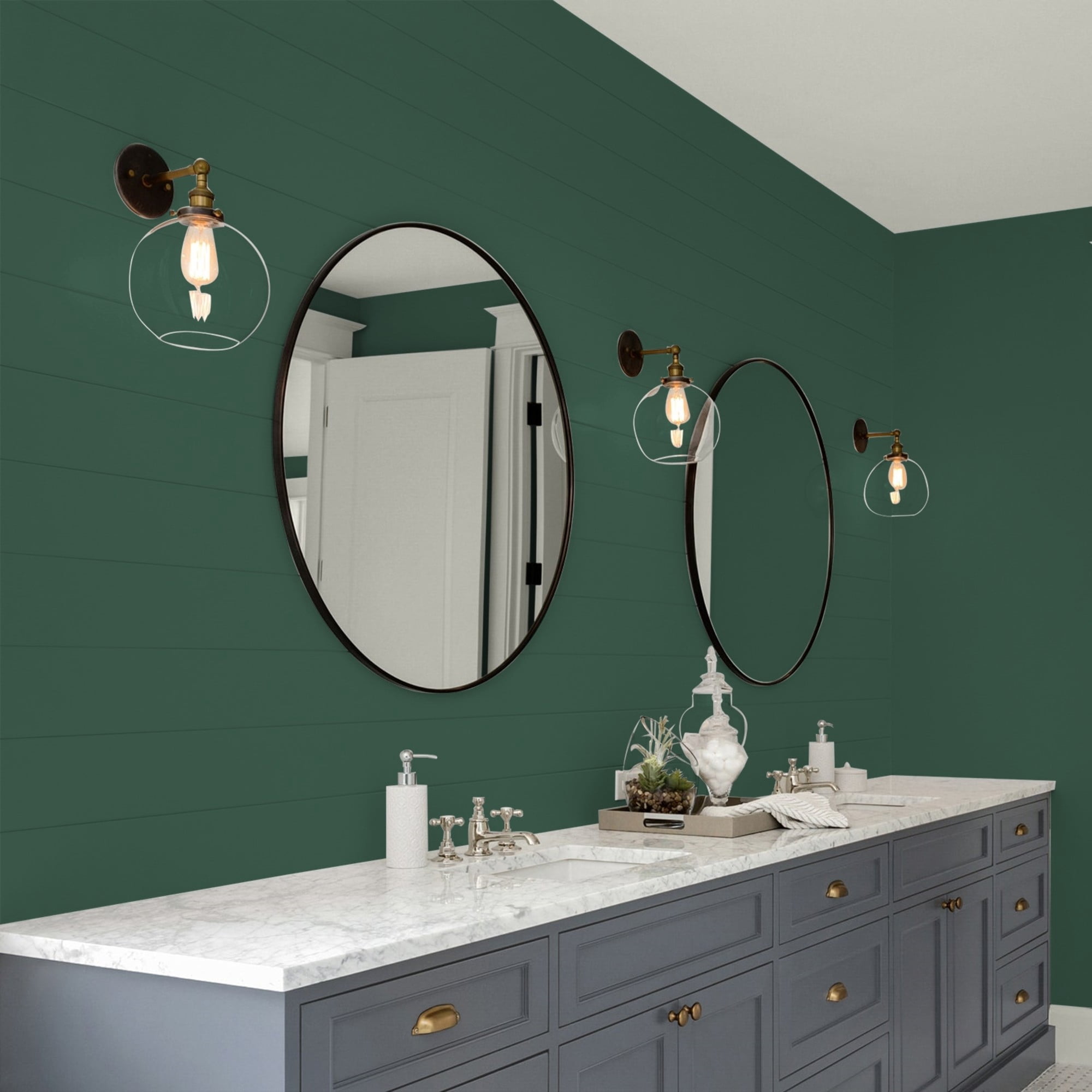 Glidden Spred Black Spruce Eggshell Interior Paint and Primer, 1 Gallon